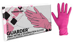 Guarder nitril gumikesztyű, pink, púdermentes, eldobható, méret: S (7), 100 db/doboz