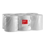 Kartrin Medium 600SH tekercses kéztörlő, 19cm, 150 méter, 600 lapos, 2 rétegű, fehér, 6 tekercs/zsák, KIFUTÓ!
