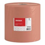 Katrin Industrial L Brown ipari kéztörlő, 37 cm átmérő, 1000 méter, 1 rétegű, barna, 1 tekercs/zsák