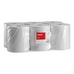 Katrin M/600 tekercses kéztörlő, 20cm, 2 rétegű, hófehér, 600 lapos, 150 méter/tekercs, 100% cellulóz, 6 tekercs/zsák
