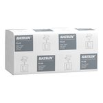 Katrin Plus Zig Zag 200 Handypack ''V'' hajtogatott kéztörlő, 2 rétegű, hófehér, 22,4x23 cm, 200 lap, 20 csomag/zsák