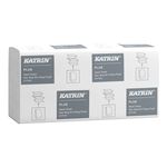 Katrin Plus Non Stop EasyFlush ''Z'' hajtogatott interfold kéztörlő, 2 rétegű, hófehér, 20,3x24 cm, 160 lap, 15 csomag/zsák