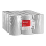 Katrin Plus S/75 tekercses kéztörlő, 14cm, 2 rétegű, hófehér, 300 lapos, 75 méter/tekercs, 100% cellulóz, 12 tekercs/zsák