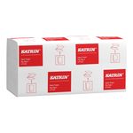 Katrin Zig Zag 200 Natural Handypack ''V'' hajtogatott kéztörlő, 2 rétegű, törtfehér, 22,4x23 cm, 200 lap, 20 csomag/zsák