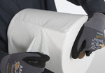Smile kreppelt szöszmentes (Non-woven) törlőkendő, tekercses kiszerelés, fehér színű, 26,5x38 cm, 400 lap/tekercs