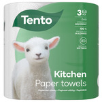 Tento Kitchen háztartási papírtörlő/kéztörlő, 3 rétegű, 72 lapos, 17 méter, 2 tekercs/csomag