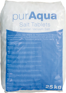 Puraqua (Aquatab) regeneráló só, 25 kg