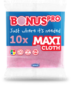 Bonus MAXI törlőkendő 10 db-os, piros, HACCP/HoReCa, B273