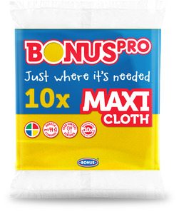 Bonus MAXI törlőkendő 10 db-os, sárga, HACCP/HoReCa, B297