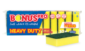Bonus PRO Heavy Duty mosogatószivacs, 10 db-os, HACCP/HoReCa, B520