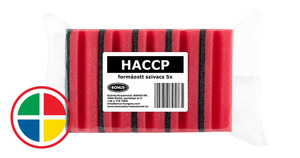 Bonus PRO formázott mosogatószivacs, 5 db-os, HACCP/HoReCa, piros, B741
