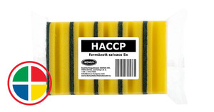 Bonus PRO formázott mosogatószivacs, 5 db-os, HACCP/HoReCa, sárga, B772