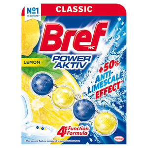 Bref Power Aktiv wc tisztító Lemon, 50g