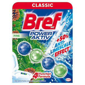 Bref Power Aktiv wc tisztító Pine, 50g