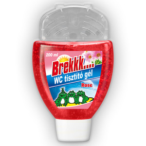 Brekk wc tisztító gél+kosár 200 ml, rózsa