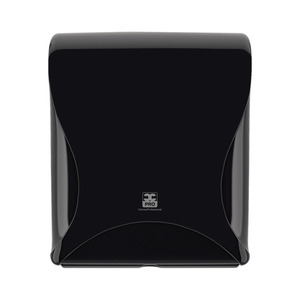 BulkySoft Essentia Multifold kéztörlőadagoló hajtogatott kéztörlőhöz, fekete