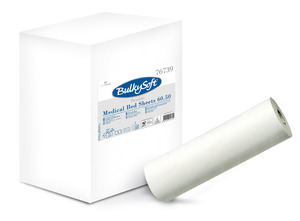 BulkySoft Classic orvosi lepedő, 60 cm széles, 50 méteres, 2 rétegű, hófehér, 100% cellulóz, 9 tekercs/doboz