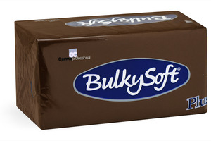 BulkySoft szalvéta barna, 2 rétegű, 38x38 cm, 40 lap, 1/8 hajtott, 20 csomag/karton