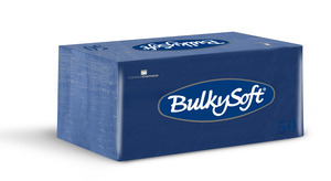 BulkySoft szalvéta sötétkék, 2 rétegű, 33x33 cm, 50 lap, 1/8 hajtott, 40 csomag/karton