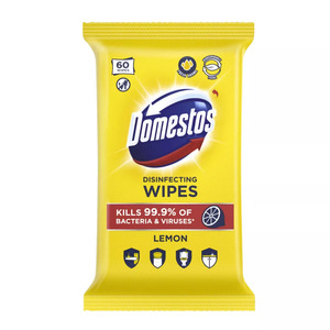 Domestos higiénikus törlőkendő, 60 db-os, Lemon/Ocean
