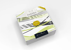 Fasana Airlaid textil hatású szalvéta ''Waves'', 1 rétegű, 40x40 cm, 50 lap, 1/4 hajtott, 10 csomag/karton