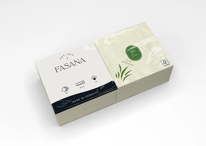 Fasana Bio Line szalvéta fű felhasználásával, 2 rétegű, 24x24 cm, 250 lap, 1/4 hajtott, 4 csomag/karton