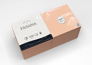 Fasana Dinner szalvéta barack, 3 rétegű, 40x40 cm, 250 lap, 1/4 hajtott, 4 csomag/karton