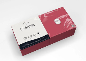 Fasana Dinner szalvéta bordó, 2 rétegű, 40x40 cm, 250 lap, 1/4 hajtott, 6 csomag/karton