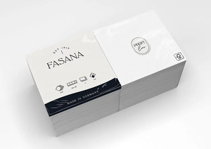Fasana Dinner szalvéta fehér, 3 rétegű, 40x40 cm, 250 lap, 1/4 hajtott, 4 csomag/karton