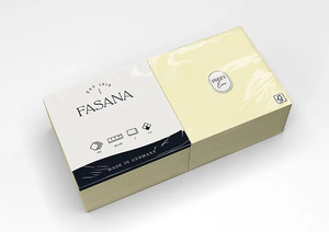Fasana Dinner szalvéta krém, 2 rétegű, 40x40 cm, 250 lap, 1/4 hajtott, 6 csomag/karton