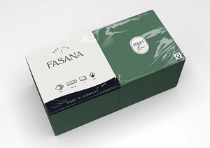 Fasana Dinner szalvéta s.zöld, 3 rétegű, 40x40 cm, 250 lap, 1/4 hajtott, 4 csomag/karton