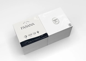Fasana Lunch szalvéta fehér, 3 rétegű, 33x33 cm, 250 lap, 1/4 hajtott, 4 csomag/karton