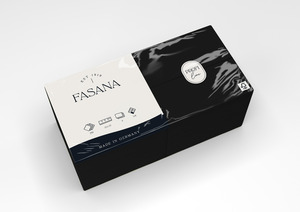 Fasana Lunch szalvéta fekete, 3 rétegű, 33x33 cm, 250 lap, 1/8 hajtott, 4 csomag/karton