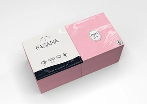 Fasana Lunch szalvéta rózsaszín, 3 rétegű, 33x33 cm, 250 lap, 1/4 hajtott, 4 csomag/karton