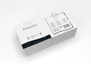 Fasana Snack szalvéta fehér, 1 rétegű, 33x33 cm, 500 lap, 1/8 hajtott, 8 csomag/karton