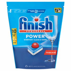 Finish Power All in One mosogatógép tabletta, 110 darabos, Lemon
