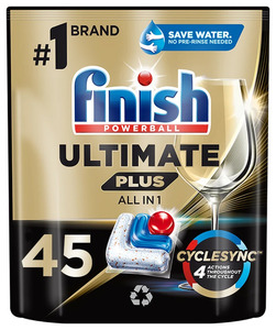 Finish Ultimate Plus All in 1 mosogatógép tabletta, 45 darabos, Regular/Lemon