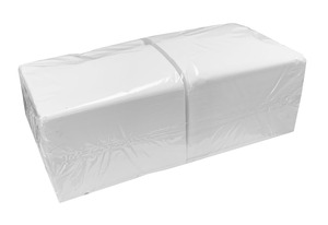 Gasztro szalvéta fehér, 2 rétegű, 34x34 cm, 250 lap, 1/4 hajtott, 14 csomag/karton