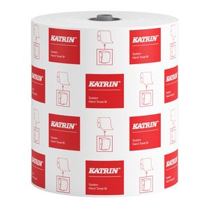 Katrin System M1 tekercses kéztörlő, 19 cm, 1 rétegű, hófehér, 1333 lapos, 300 méter/tekercs, 100% cellulóz, 6 tekercs/karton