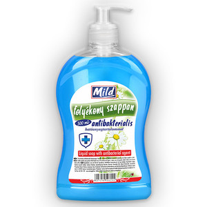 Mild antibakteriális folyékony szappan, 500 ml, pumpás flakonban