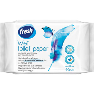 Nedves toalettpapír 60 db-os (Fresh Deluxe)