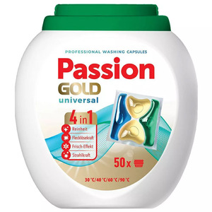 Passion Gold Universal 4 in 1mosókapszula, fehér és színes ruhákhoz, 50 mosás/50 db