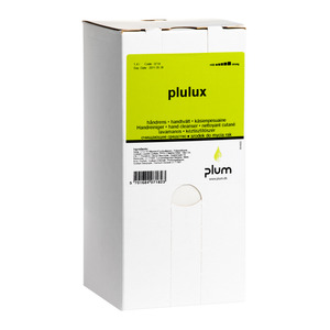 Plum Plulux kéztisztisztító dörzsanyaggal, cement, festék, olaj, korom eltávolítására, 1.4 liter (bag-in-box)