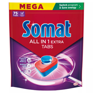 Somat All In One Extra gépi mosogatószer tabletta 75 db-os (MEGA), Original