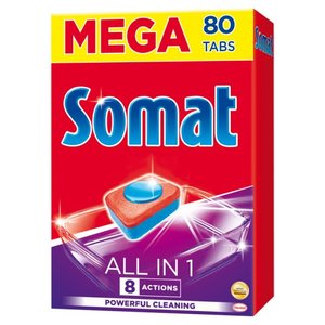 Somat All In One XXL Mega Pack gépi mosogatószer tabletta 80 db-os, többféle