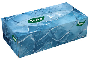 Tento Family Flatbox 90 papírzsebkendő/kozmetikai kendő, 3 rétegű, 90 kendő/doboz