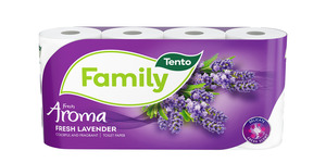Tento Family Fresh Lavender toalettpapír (wc papír), 2 rétegű, 150 lapos, 8 tekercs/csomag