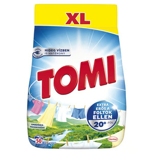 Tomi Amazónia mosópor fehér ruhához, 50 mosás/3 kg, XL