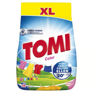 Tomi Color mosópor színes ruhához, 50 mosás/3 kg, XL