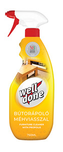 Well Done bútorápoló méhviasszal, szórófejes, 750 ml